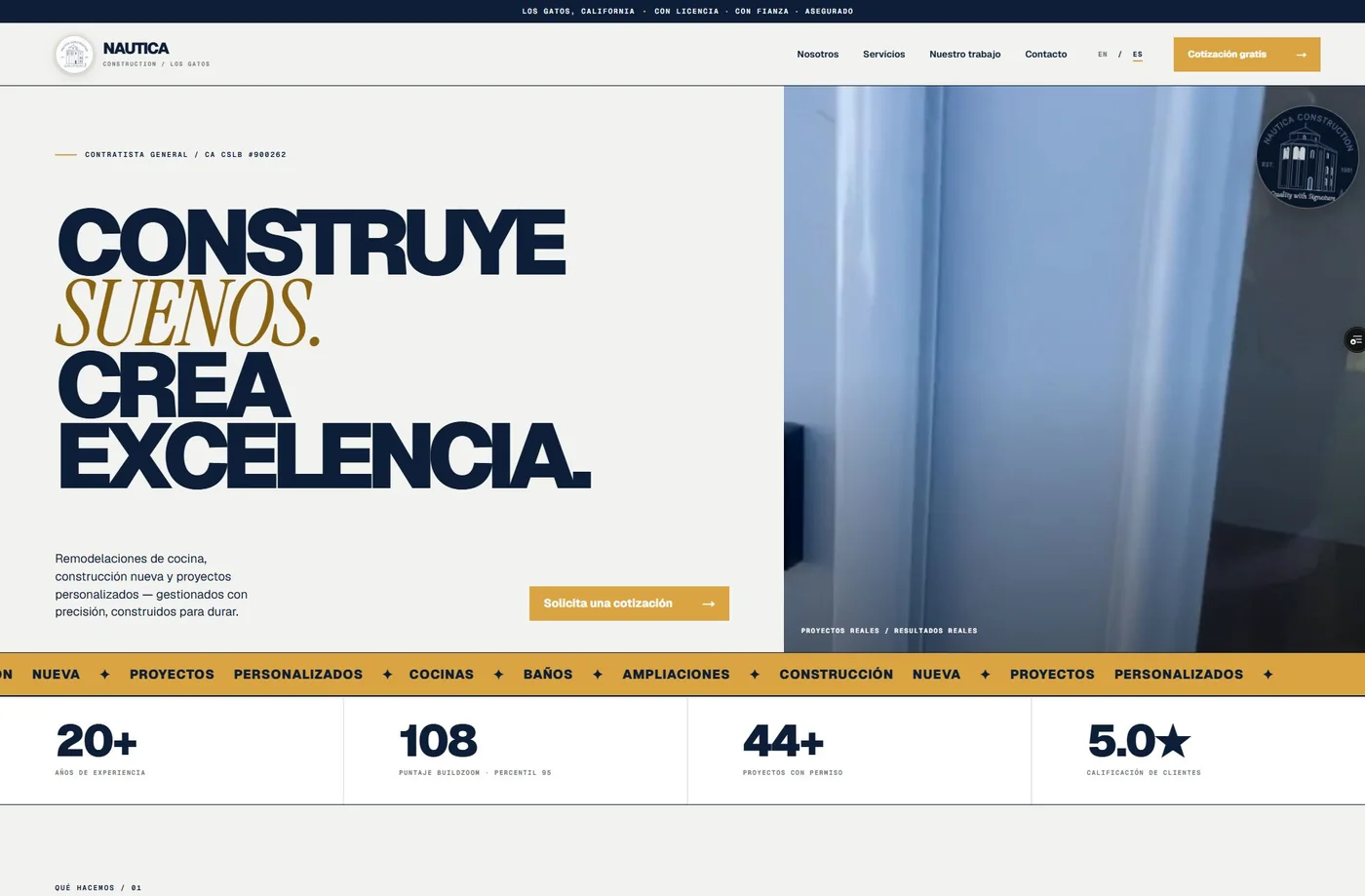 Nautica Construction Inc. website